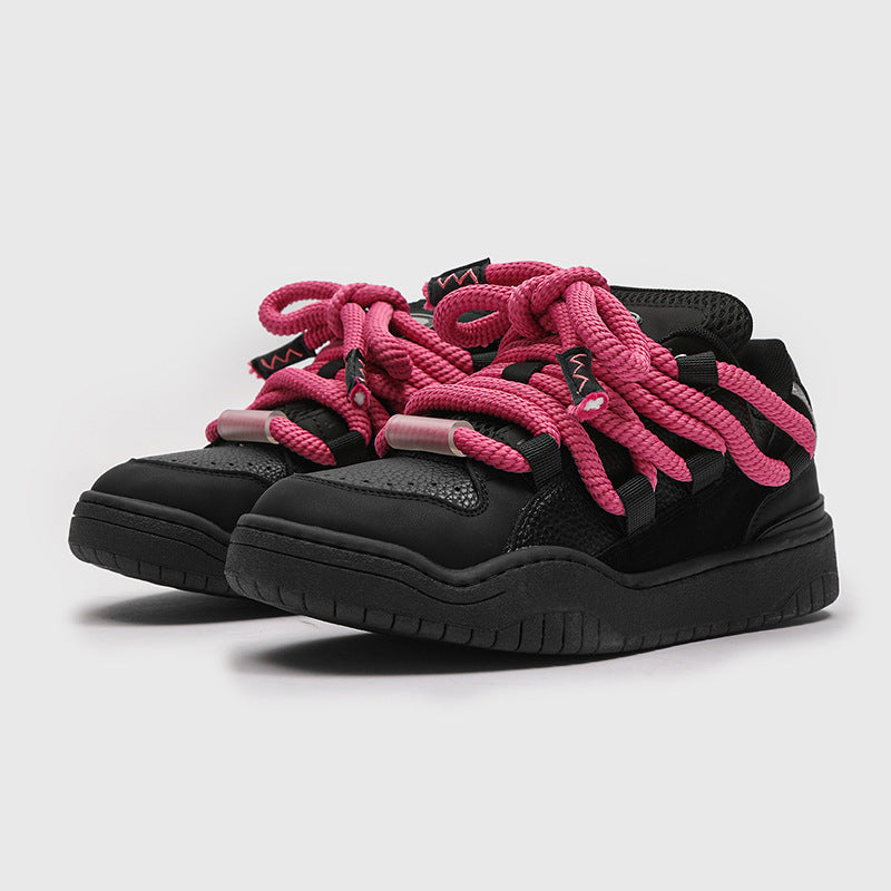 Fat Laces Shoes Black and Pink