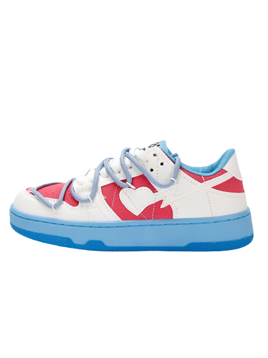 Y2K Hearth Shoes Blue and Red