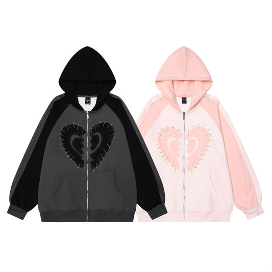 Y2k Hearth Zip Hoodie (2 Colors)